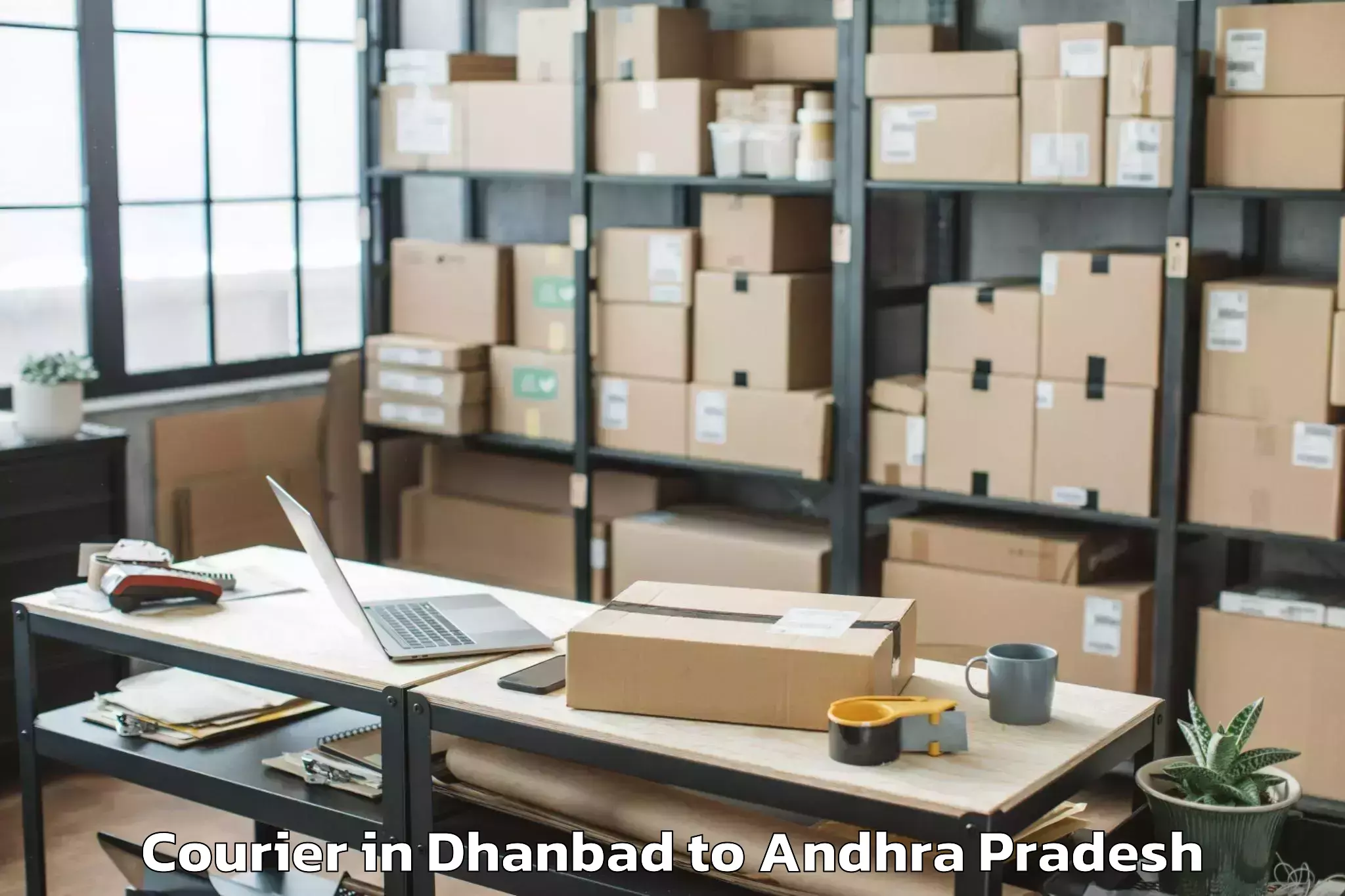 Trusted Dhanbad to Nidamanur Courier